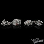 Серьги из серебра Фрида с накладкой