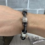 Срібний браслет "Поршень"