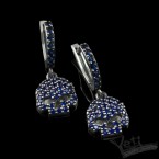 Серьги из серебра с черепами Сrystal 