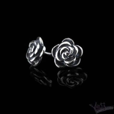 Серебряные пусеты гвоздики "Rose"