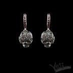 Серебряные серьги с черепами "Frida" 