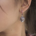 Серебряные серьги с черепами "Frida" 