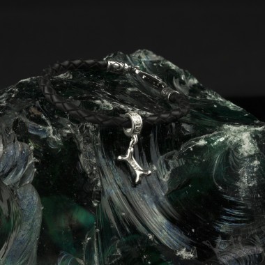 Серебряная бусина кость шарм на браслет pandora  "Bones"