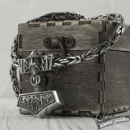 Срібна байкерська підвіска Молот Тора "Мьyoлнір" 1121461180