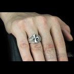 Чоловічий срібний перстень із середньовічним хрестом Medieval Cross