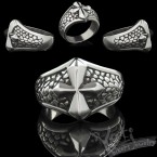 Чоловічий срібний перстень із середньовічним хрестом Medieval Cross