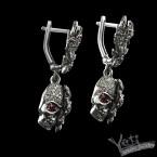Серьги из серебра Фрида с накладкой