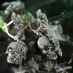 Серьги из серебра Фрида с накладкой