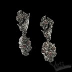 Серьги из серебра Фрида с накладкой