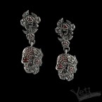 Серьги из серебра Фрида с накладкой