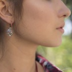 Серебряные серьги с черепами "Frida" 