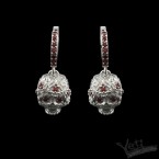 Серебряные серьги с черепами "Frida" 