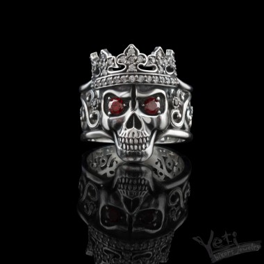 Срібне жіноче кільце череп "Santa Muerte"