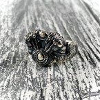 Перстень зі срібла чоловічий мото V-Twin