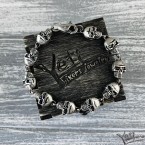 Срібний браслет з черепами "Skull mini"