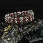 Срібний чоловічий браслет з черепом "Savage Rock" 