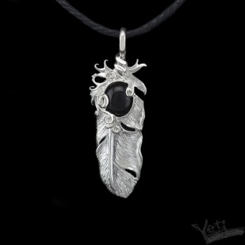 Женский серебряный кулон перо "Angel Feather"