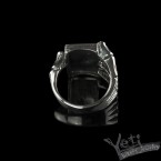Срібний перстень з картою пік «Deadly game» 