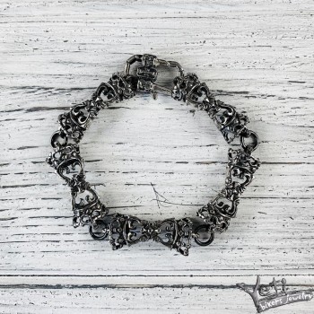 Срібний чоловічий браслет "Crown"