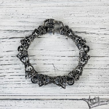 Срібний чоловічий браслет "Crown"