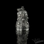 Серебряный колокольчик подвес с черепами 1110976787
