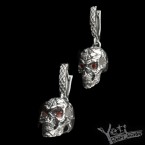 Срібні сережки з черепом Head Hunter