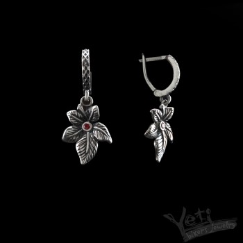 Срібні сережки "Leaf"