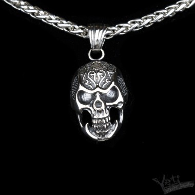 Серебряный  байкерский кулон "Skull" 1121945185