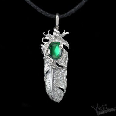 Женский серебряный кулон перо "Angel Feather"