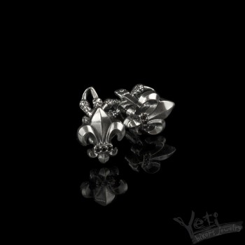 Запонки из серебра 925 "Fleaur de lis" 