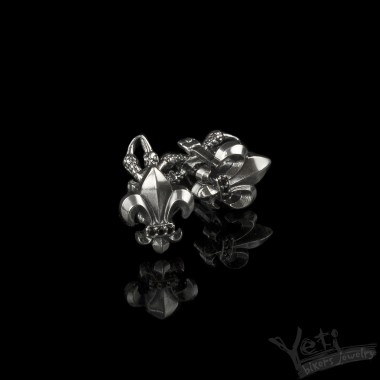Запонки из серебра 925 "Fleaur de lis" 