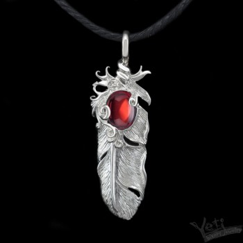 Женский серебряный кулон перо "Angel Feather"