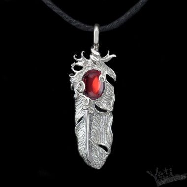 Женский серебряный кулон перо "Angel Feather"