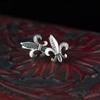 Серебряные серьги  Fleur de Lis