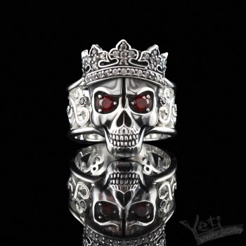 Срібне жіноче кільце череп "Santa Muerte" 