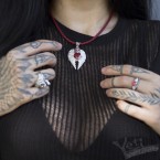 Серебряный женский подвес с черепом "Atropus" 1121875184