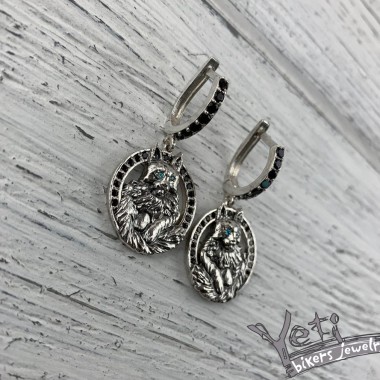 Серебряные серьги «Котейки»