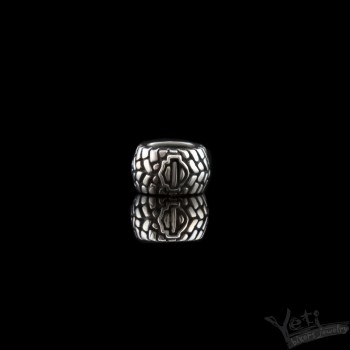 Серебряная бусина шина  "Tire"