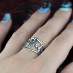 Срібне жіноче кільце флер де лис "Fleur de Lis"