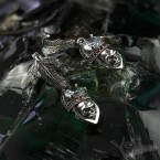 Серёжки из серебра с черепом "Atropos"
