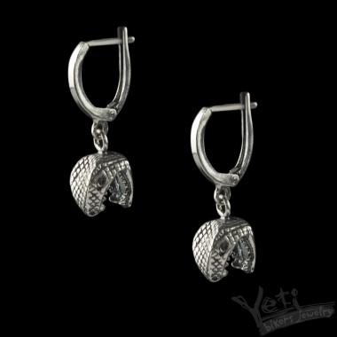 Серебряные серьги "Cobra"