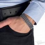Срібний браслет "Потрійний Бісмарк" 