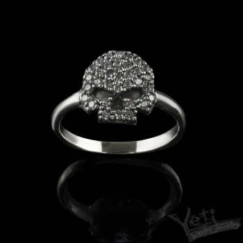 Срібне жіноче кільце "Scull Сrystal" 1091348347