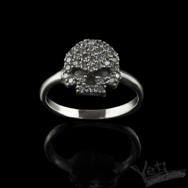 Срібне жіноче кільце "Scull Сrystal" 1091348347