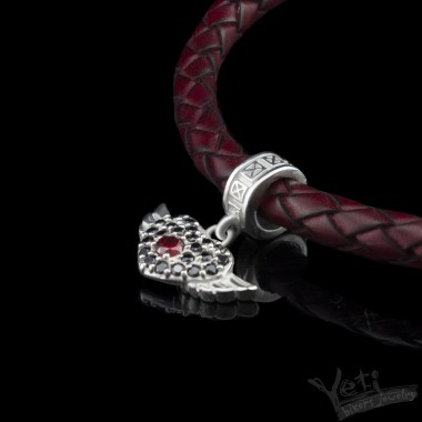 Серебряная бусина для браслетов шармы  "Amazing"