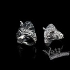 Перстень зі срібла вовк Angry Wolf