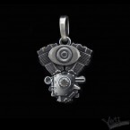 Серебряный мужской кулон для байкера  "V-twin" 1099123025