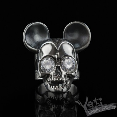Срібне жіноче кільце "Mickey Mouse"