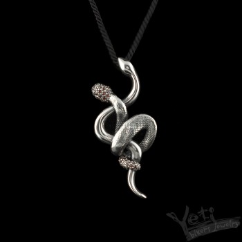 Срібний жіночий кулон "Snakes"