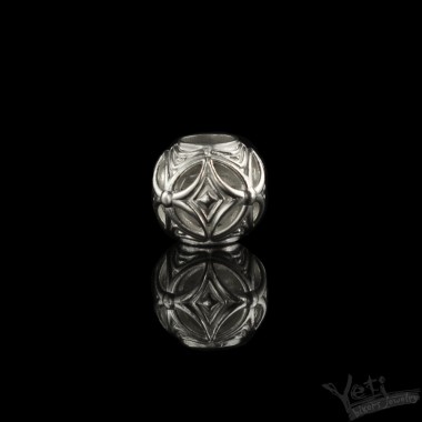 Серебряная бусина для браслета шармы "Сфера"